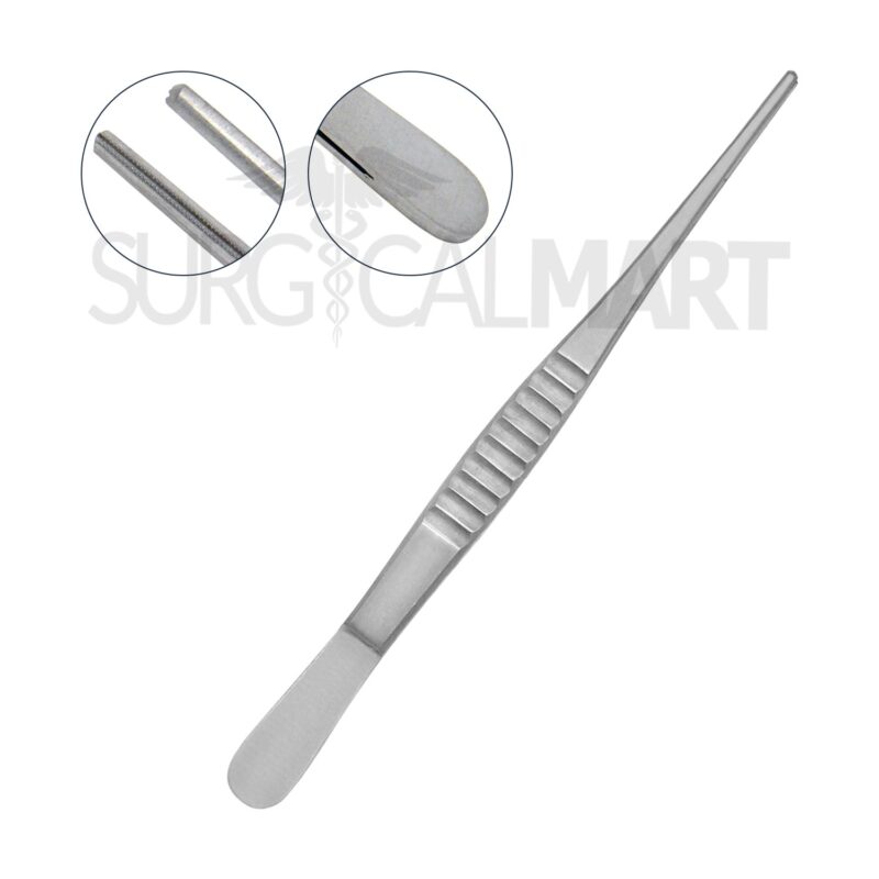 DeBakey Atraumatic Tissue Forceps 8″ 2.7mm Tip | VS3725 – Veltra Surgical