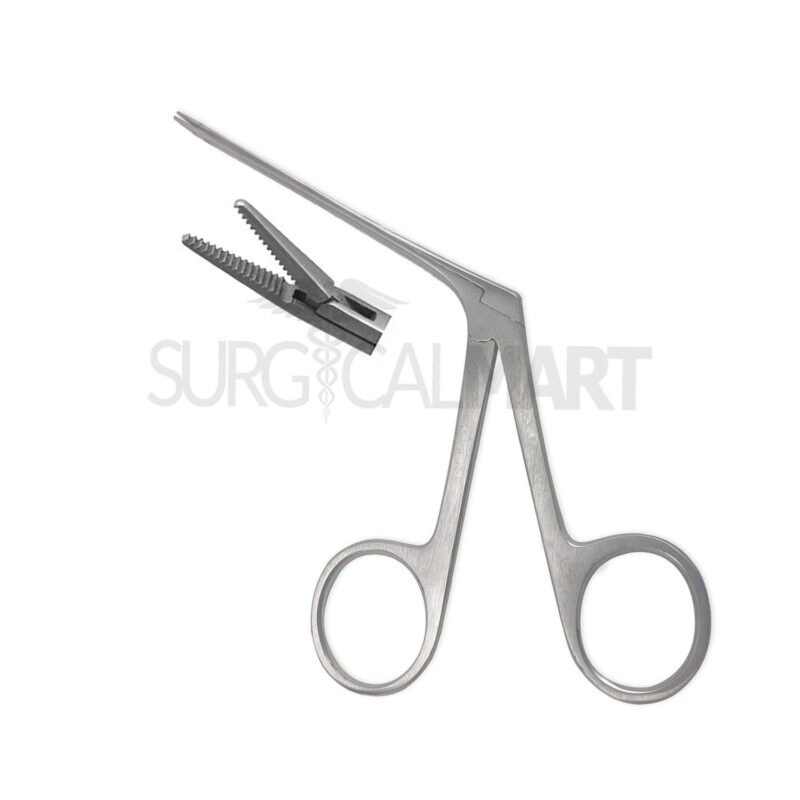 Micro Alligator Forceps 3.3 inch Serrated Jaws – Veltra Surgical VS4473, precision stainless steel micro surgical instrument.