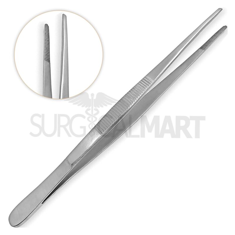 Thumb Dressing Forceps Straight 20″ Extra Long Tweezer | VS3157 – Veltra Surgical