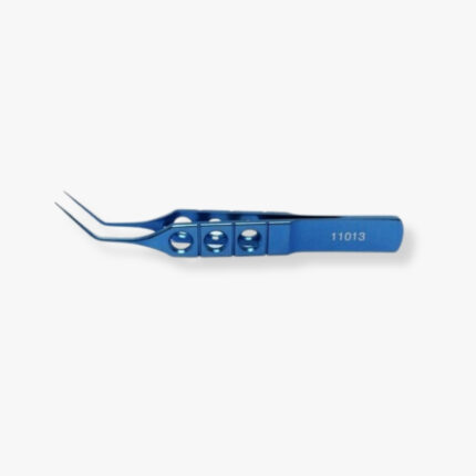 McPherson Tying Forceps | 85mm, Ultrafine Tips, 12mm Angled | Microsurgical Suturing Forceps
